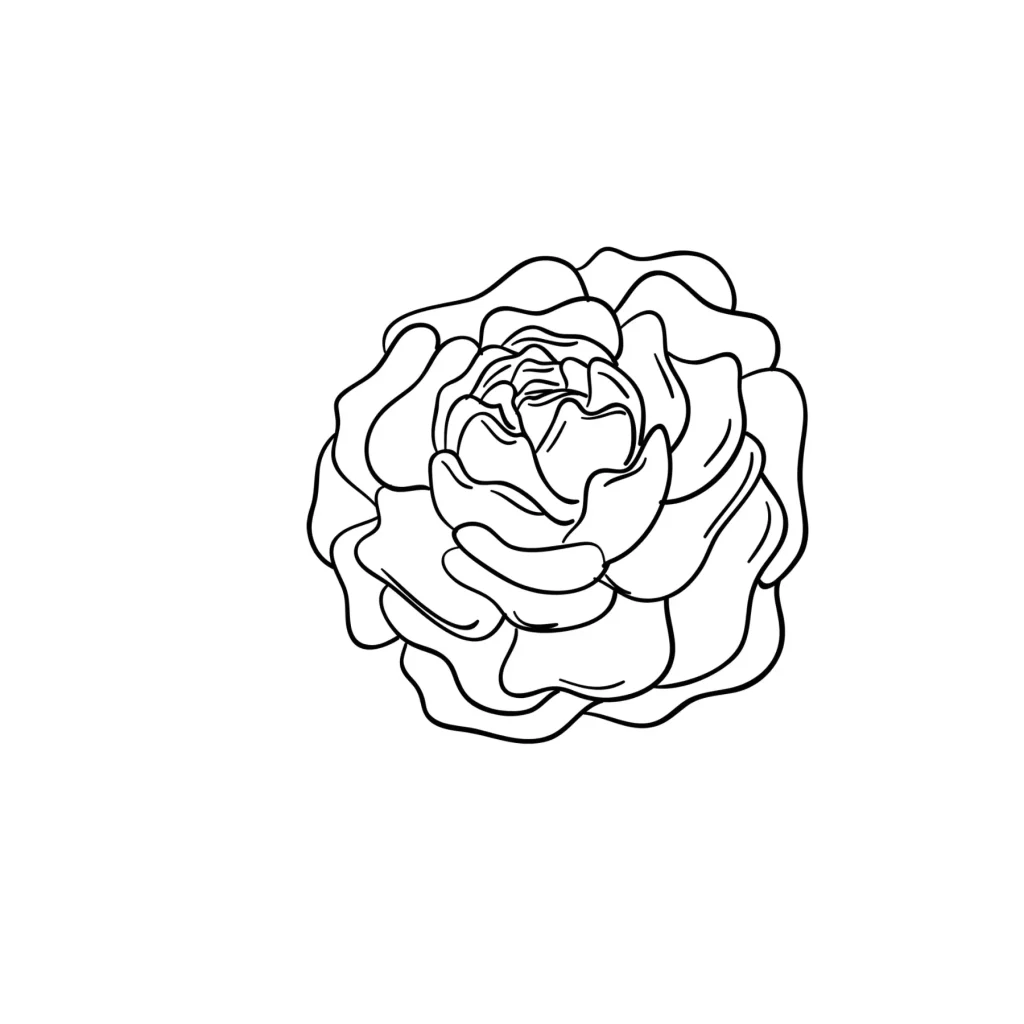 Fine Line Rose Tattoo