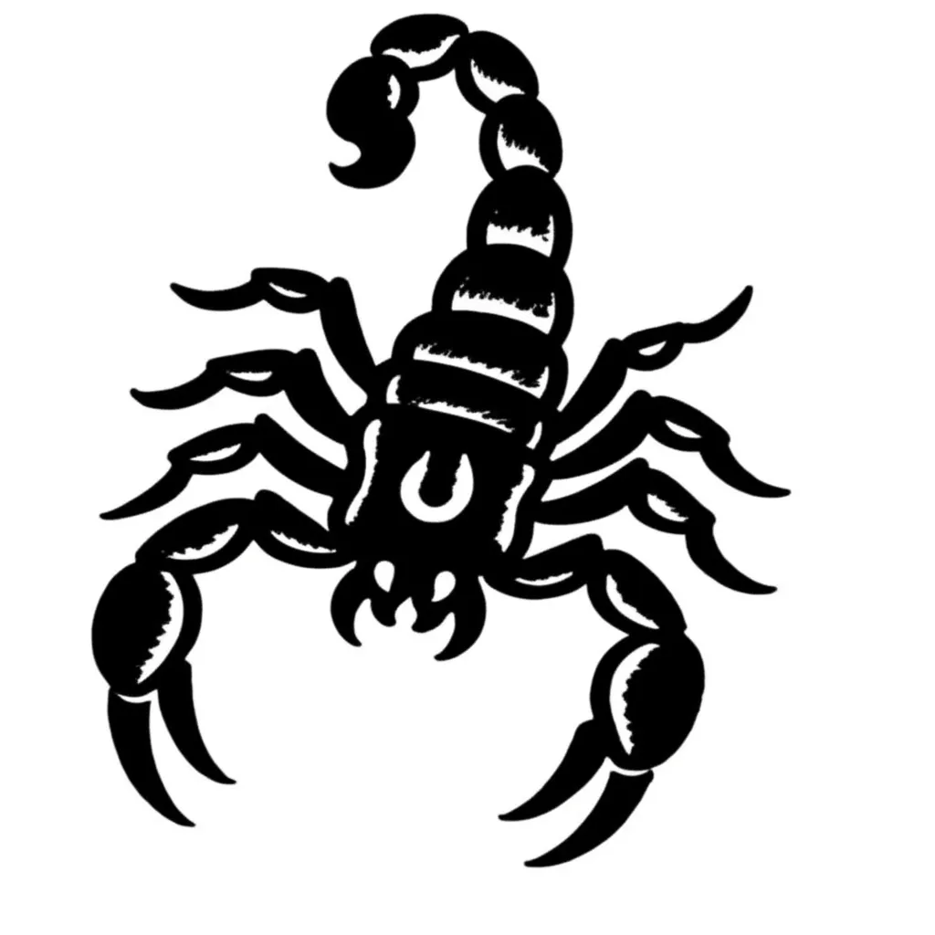 American Traditional Scorpion Tattoo Design