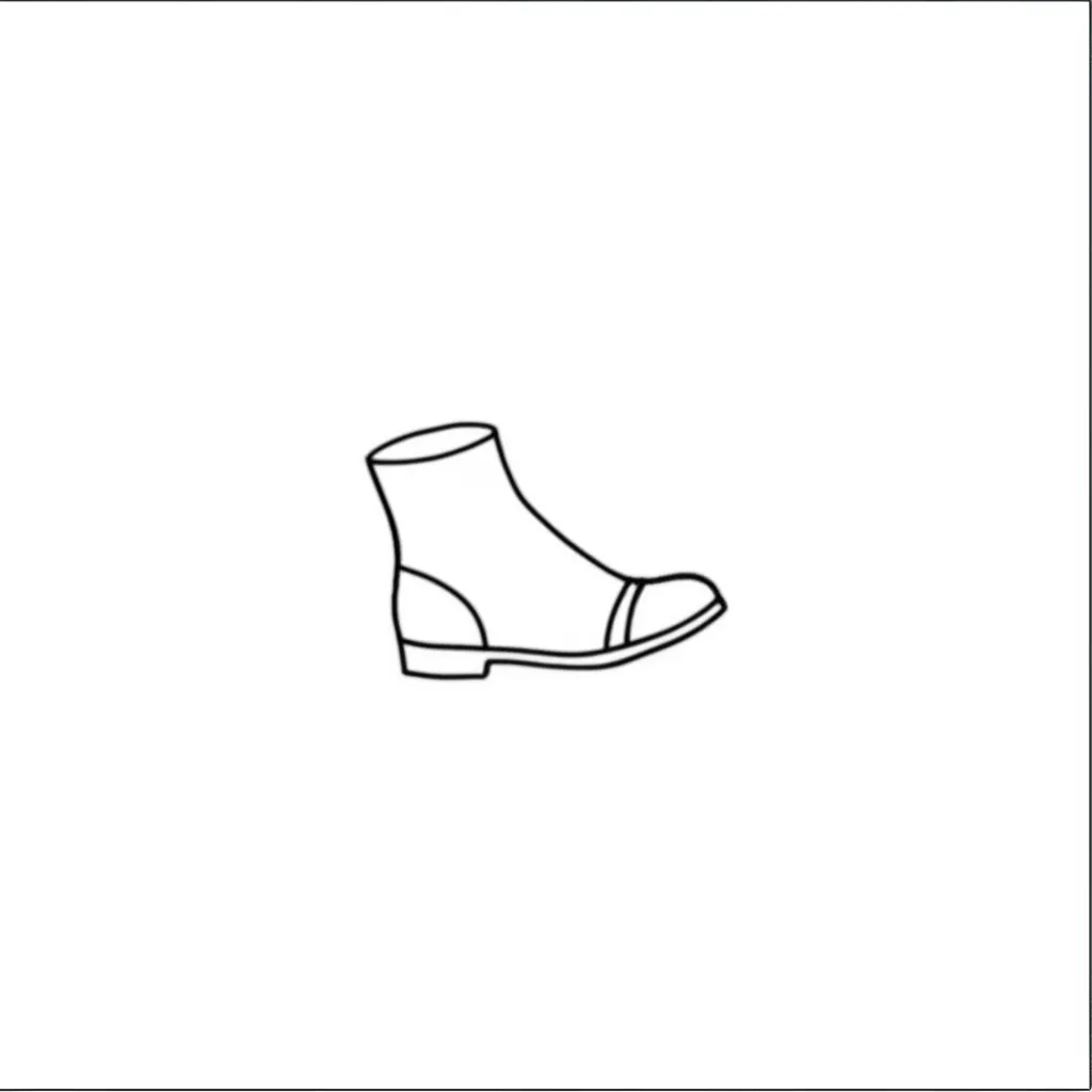 Minimalist Flying Boot Tattoo Design