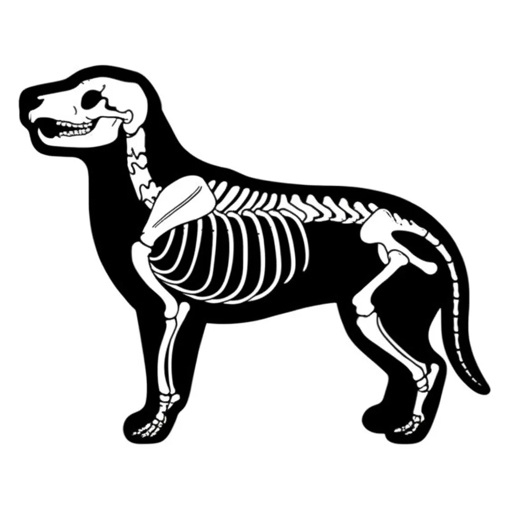 X-Ray Golden Retriever Chest Tattoo Idea