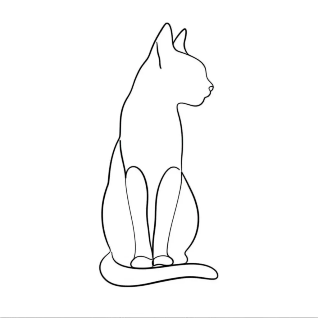 Minimalist Cat Tattoo Design Idea Minimalist Cat Tattoo Design Idea