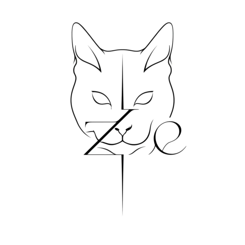 Zoe Minimalist Cat Tattoo Design Zoe Minimalist Cat Tattoo Design