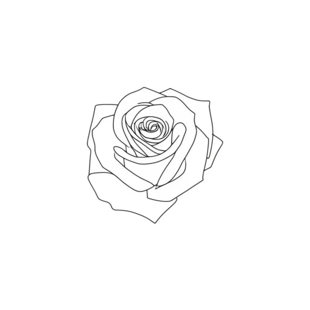 Minimalist Rose Tattoo: Simple Elegance for Your Skin Minimalist Rose Tattoo: Simple Elegance for Your Skin