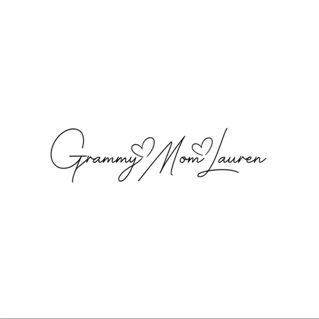 Minimalist Grammy, Mom, Lauren Tattoo with Hearts Minimalist Grammy, Mom, Lauren Tattoo with Hearts