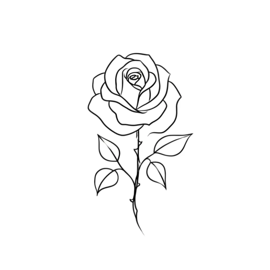 Minimalist Rose Tattoo Design: Simple & Elegant Flower Tattoo Minimalist Rose Tattoo Design: Simple & Elegant Flower Tattoo