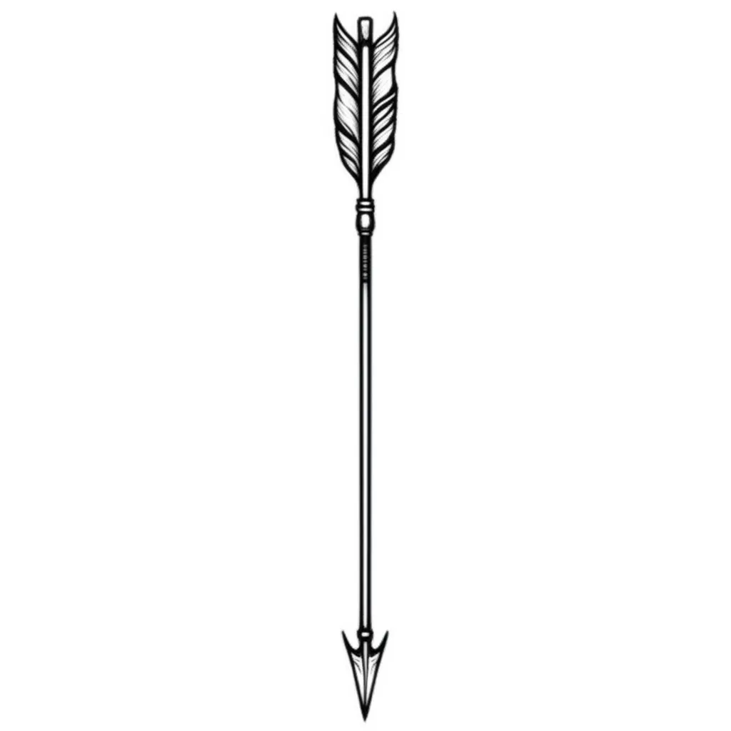 Gothic Sagittarius Arrow Tattoo Design