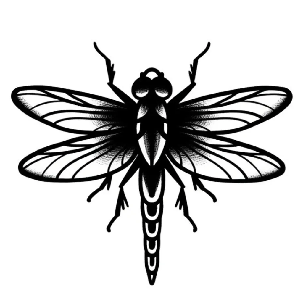 American Traditional Dragonfly Tattoo Design American Traditional Dragonfly Tattoo Design