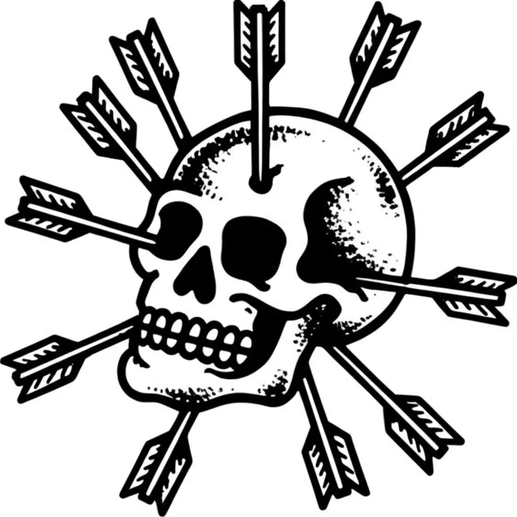 American Traditional Skeleton Arrow Tattoo Design American Traditional Skeleton Arrow Tattoo Design