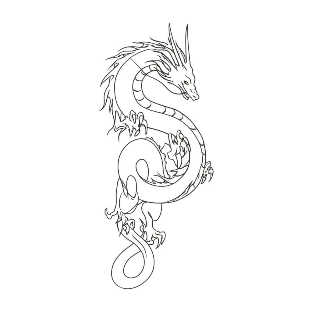 Minimalist Dragon Tattoo Design: Meaning and Ideas