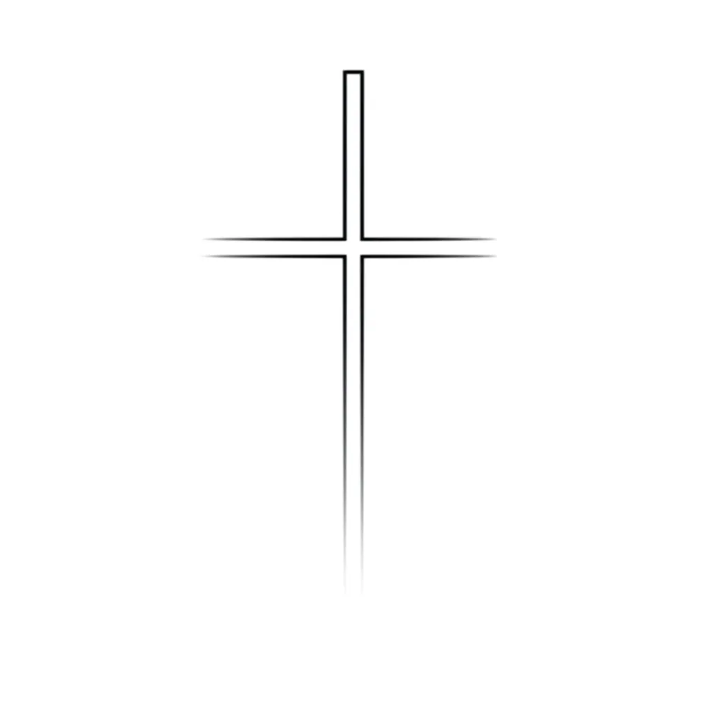 Minimalist Crucifix Tattoo Design