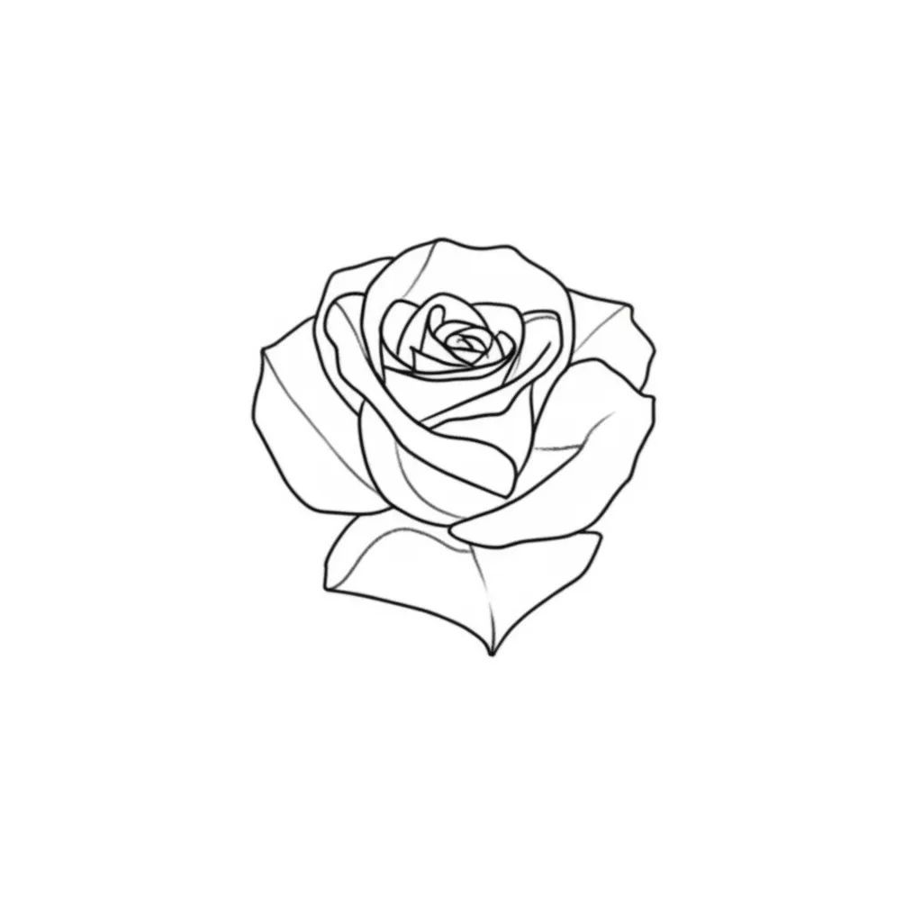 Minimalist Rose Tattoo: Simple and Elegant Floral Design Minimalist Rose Tattoo: Simple and Elegant Floral Design