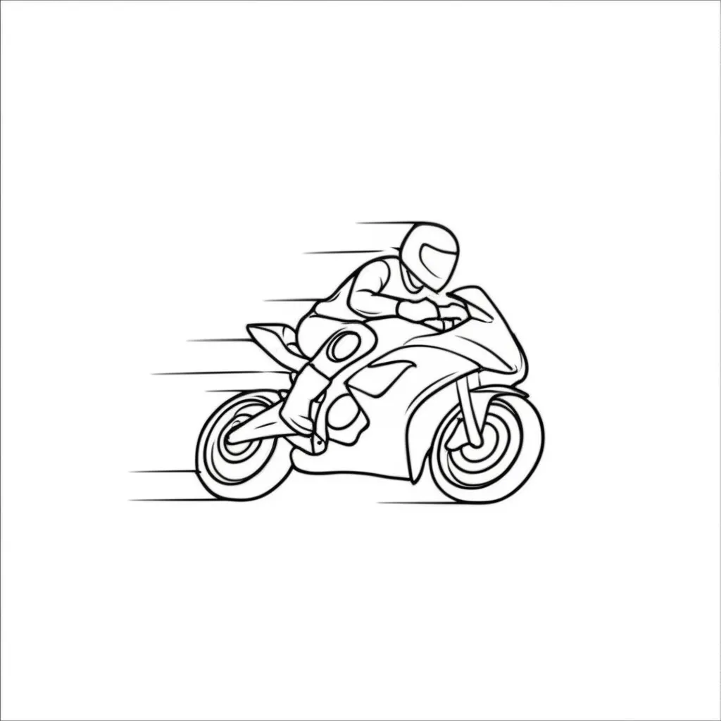 Minimalist Motorcycle Tattoo: High-Speed Design