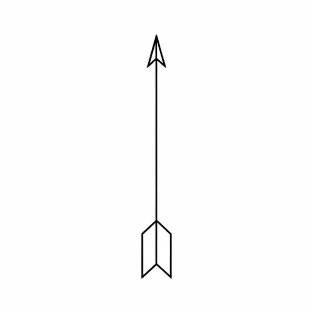 Minimalist Sagittarius Arrow Tattoo Design
