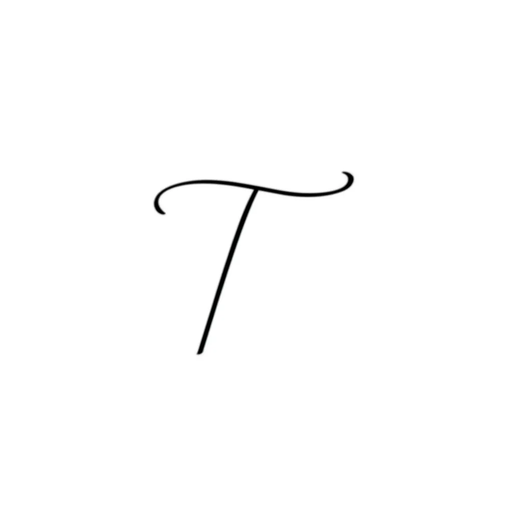 Minimalist 'T' Letter Tattoo Design for Tiffany