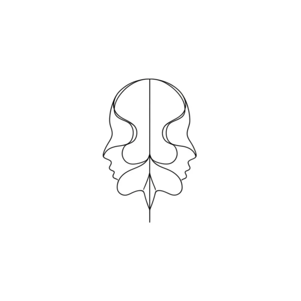 Minimalist Vida y Muerte Tattoo Design