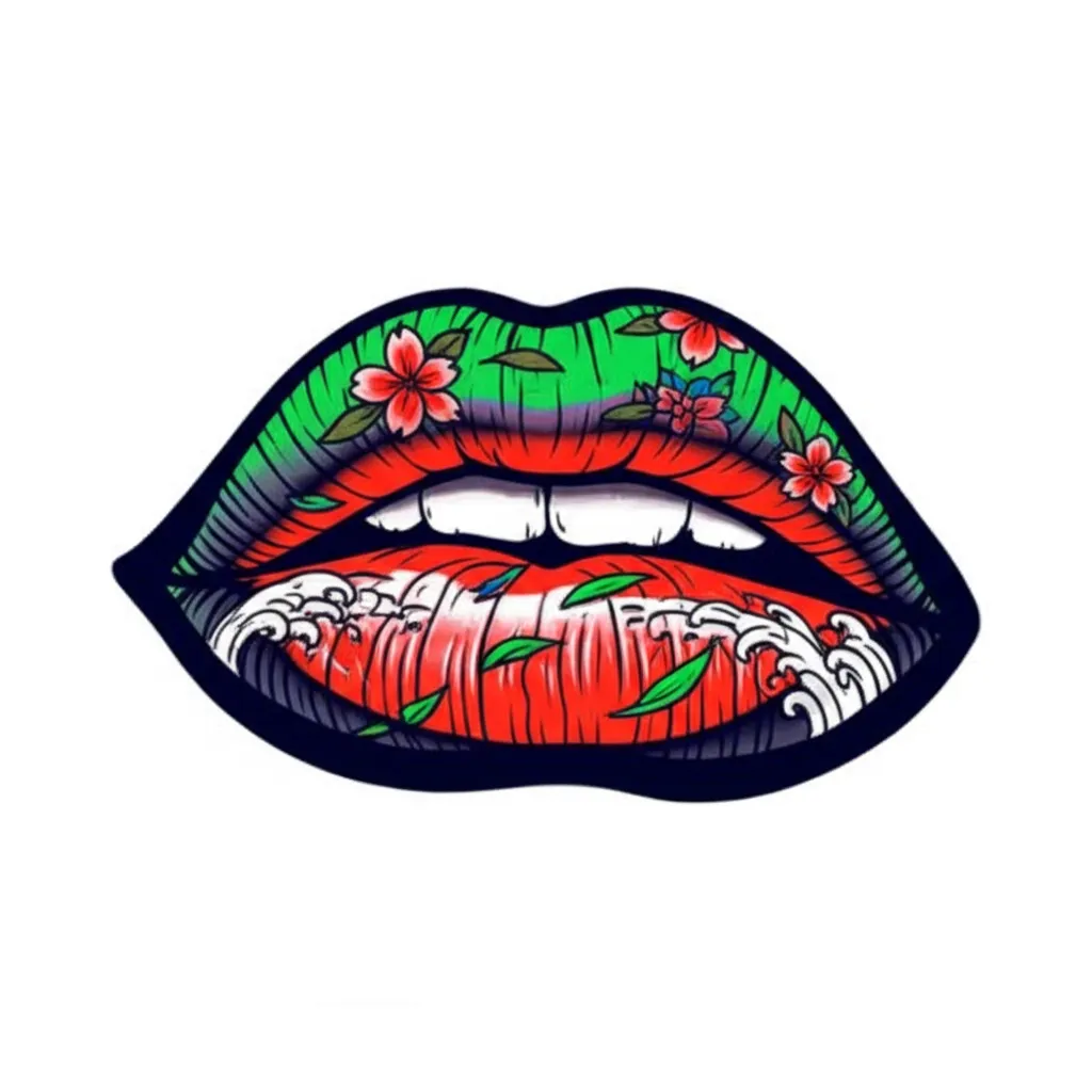 Japanese Traditional Lips Tattoo Design Japanese Traditional Lips Tattoo Design