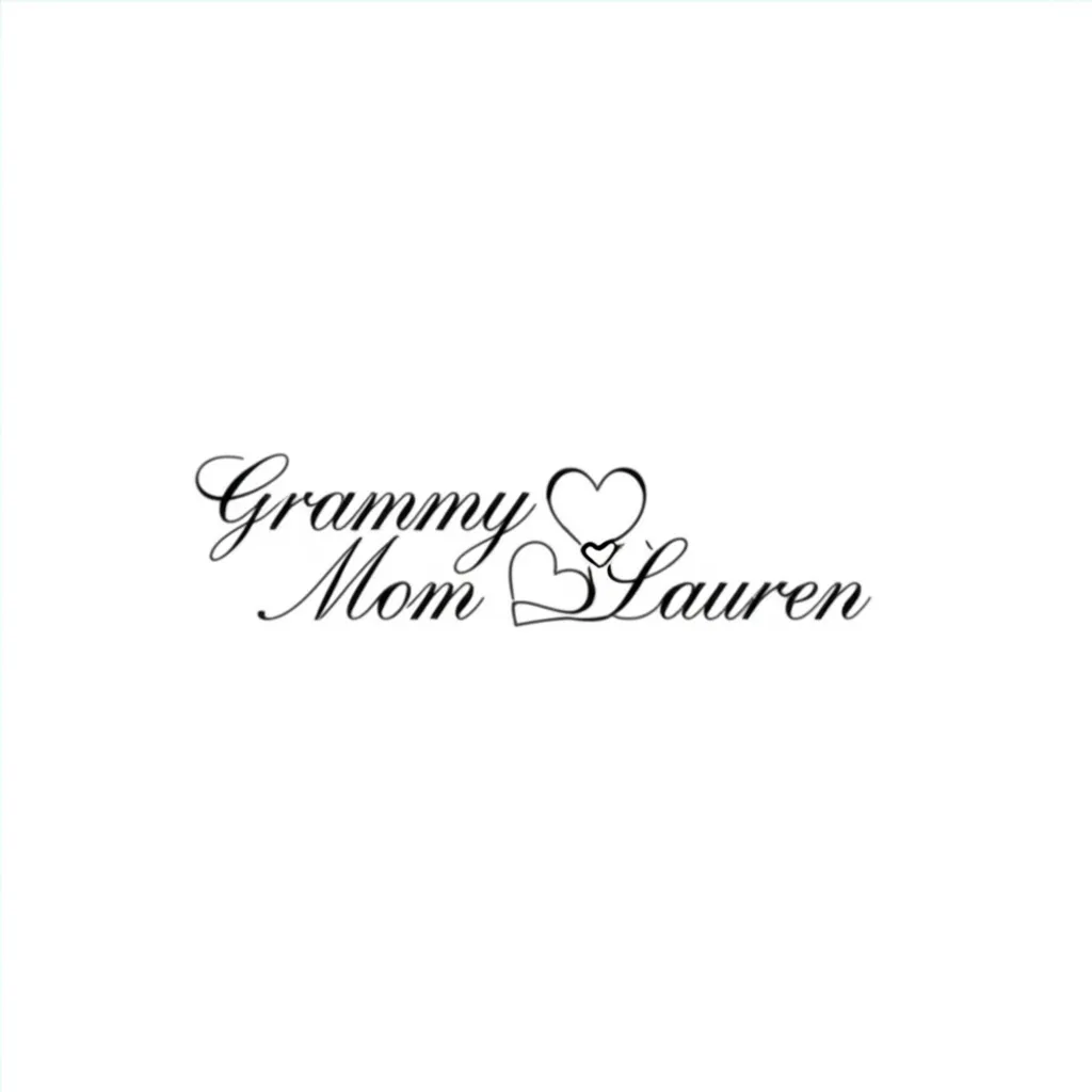 Minimalist Grammy, Mom, Lauren Tattoo with Hearts - Meaning & Ideas