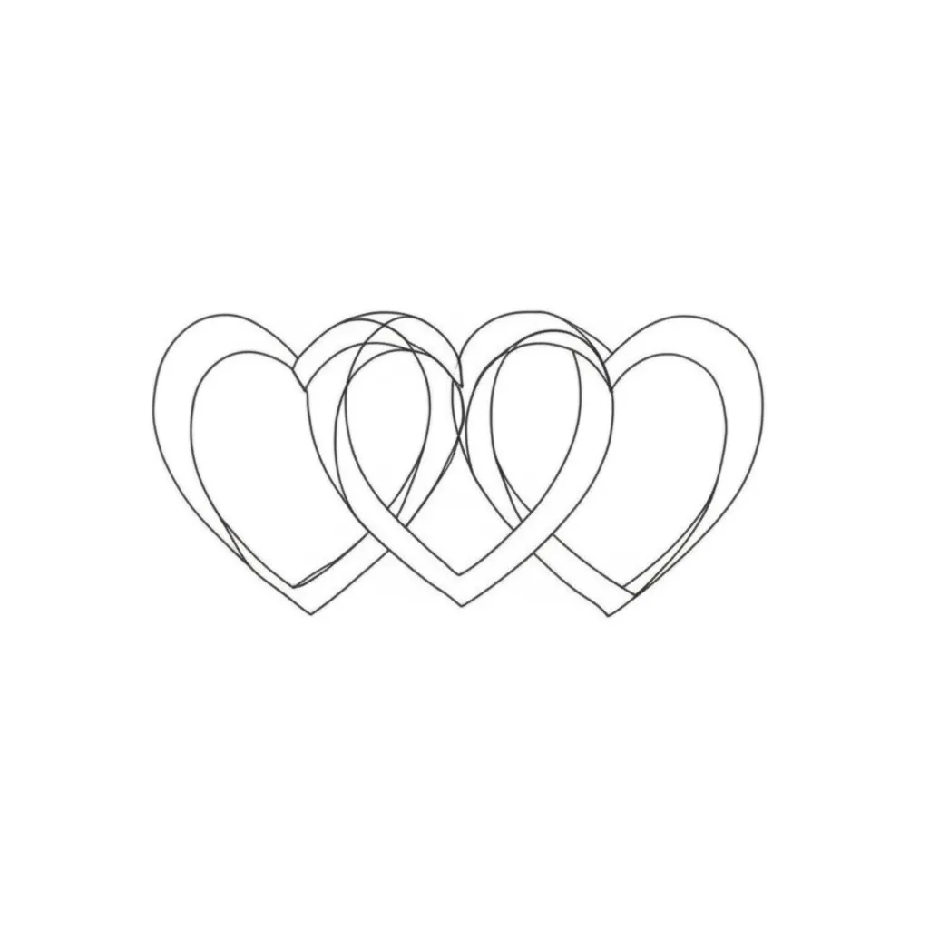 Minimalist Intertwined Hearts Tattoo Design Minimalist Intertwined Hearts Tattoo Design