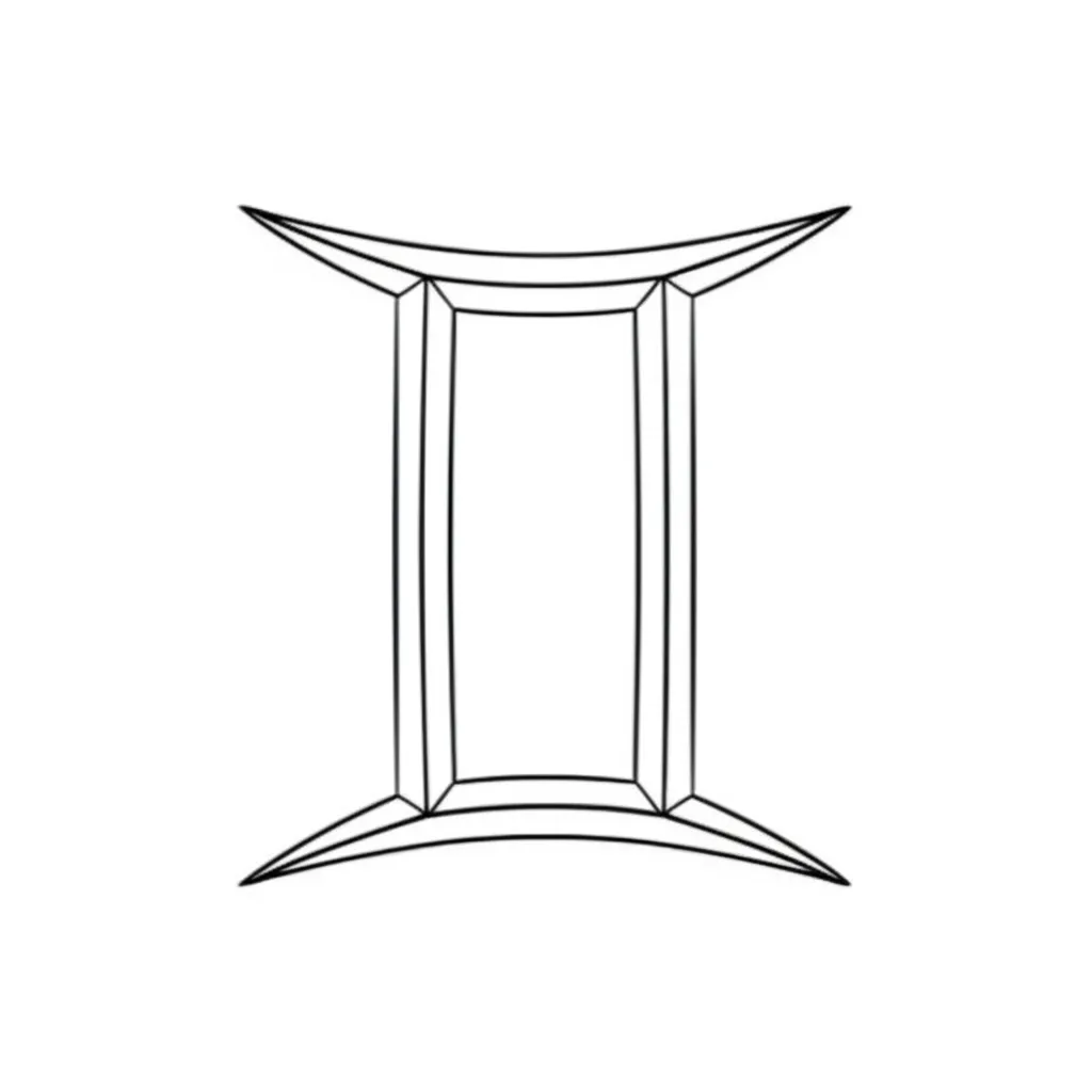 Minimalist Gemini Tattoo Design: Symbol of Duality