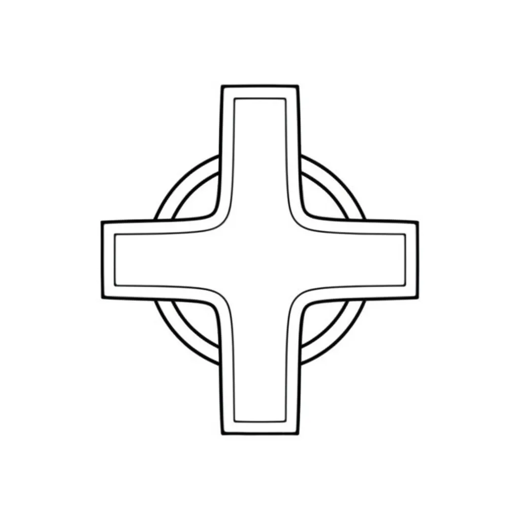 Minimalist Celtic Cross Tattoo Design