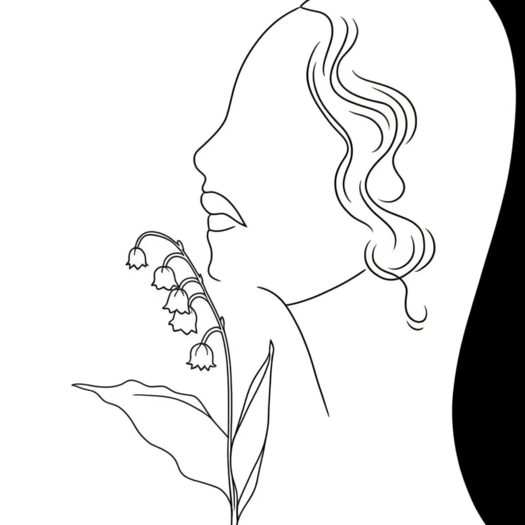 Minimalist Daisy and Lily of the Valley Tattoo Design