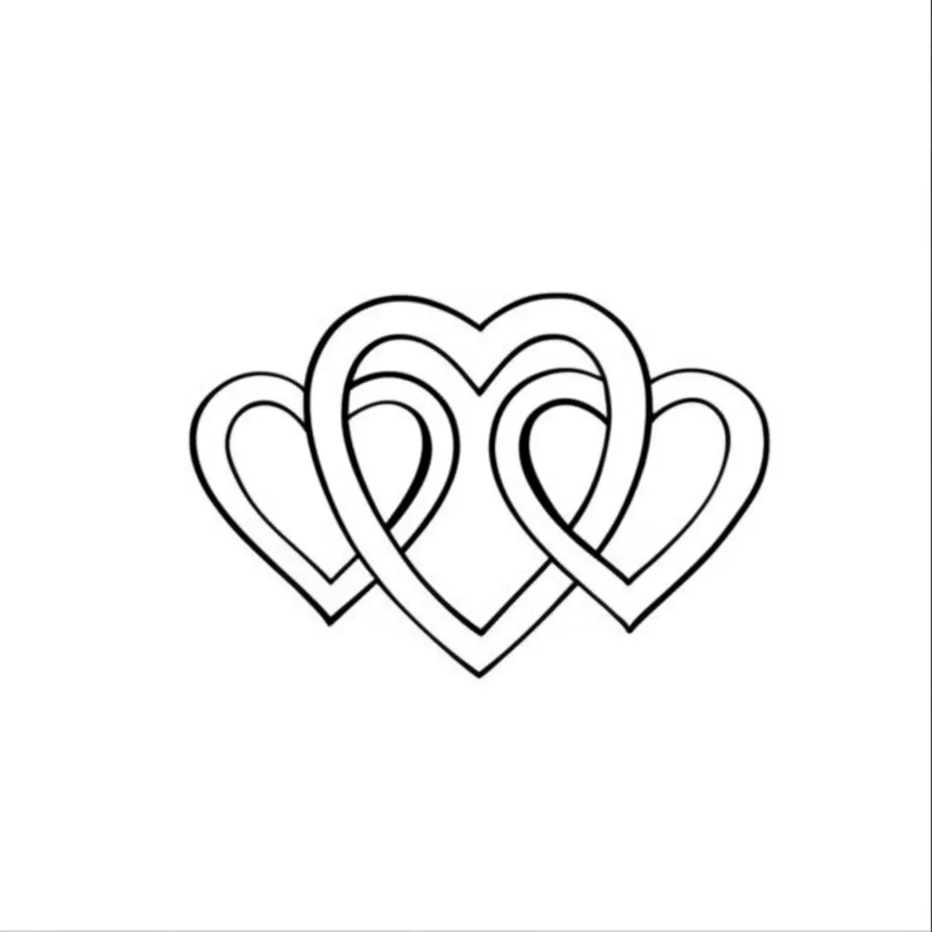 Minimalist Intertwined Hearts Tattoo Design Minimalist Intertwined Hearts Tattoo Design