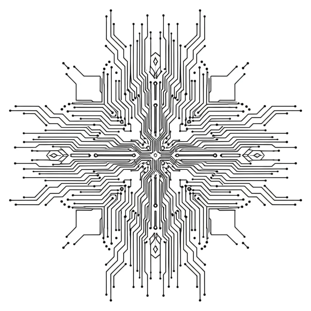 Cyberpunk Circuit Board Cyber Sigilism Tattoo Idea