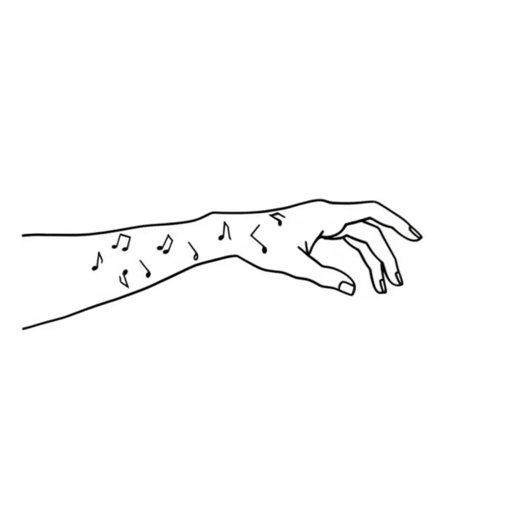 Minimalist Music Note Forearm Tattoo Design Minimalist Music Note Forearm Tattoo Design