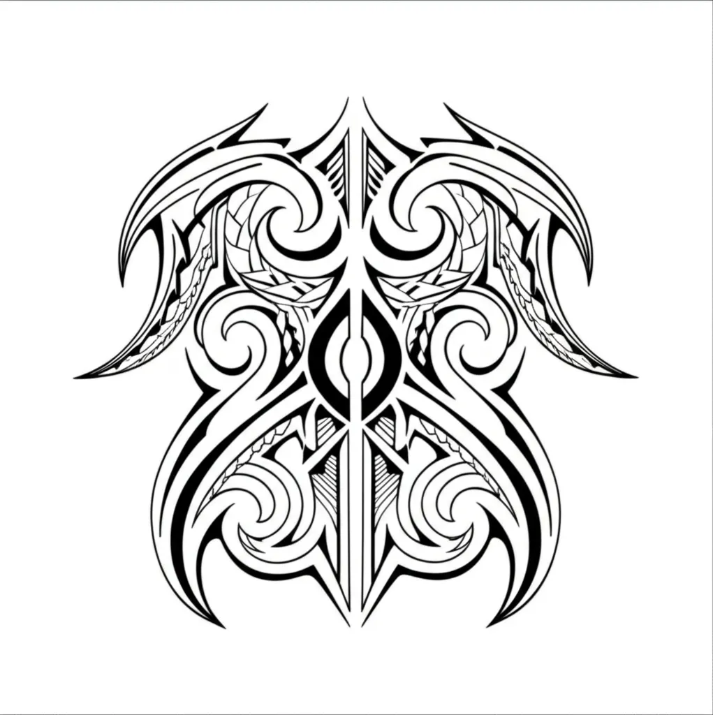 Minimalist Tribal Samoan Tattoo Design