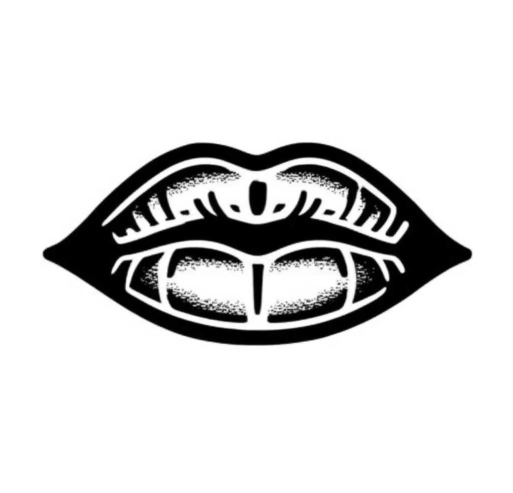 American Traditional Lips Tattoo Design