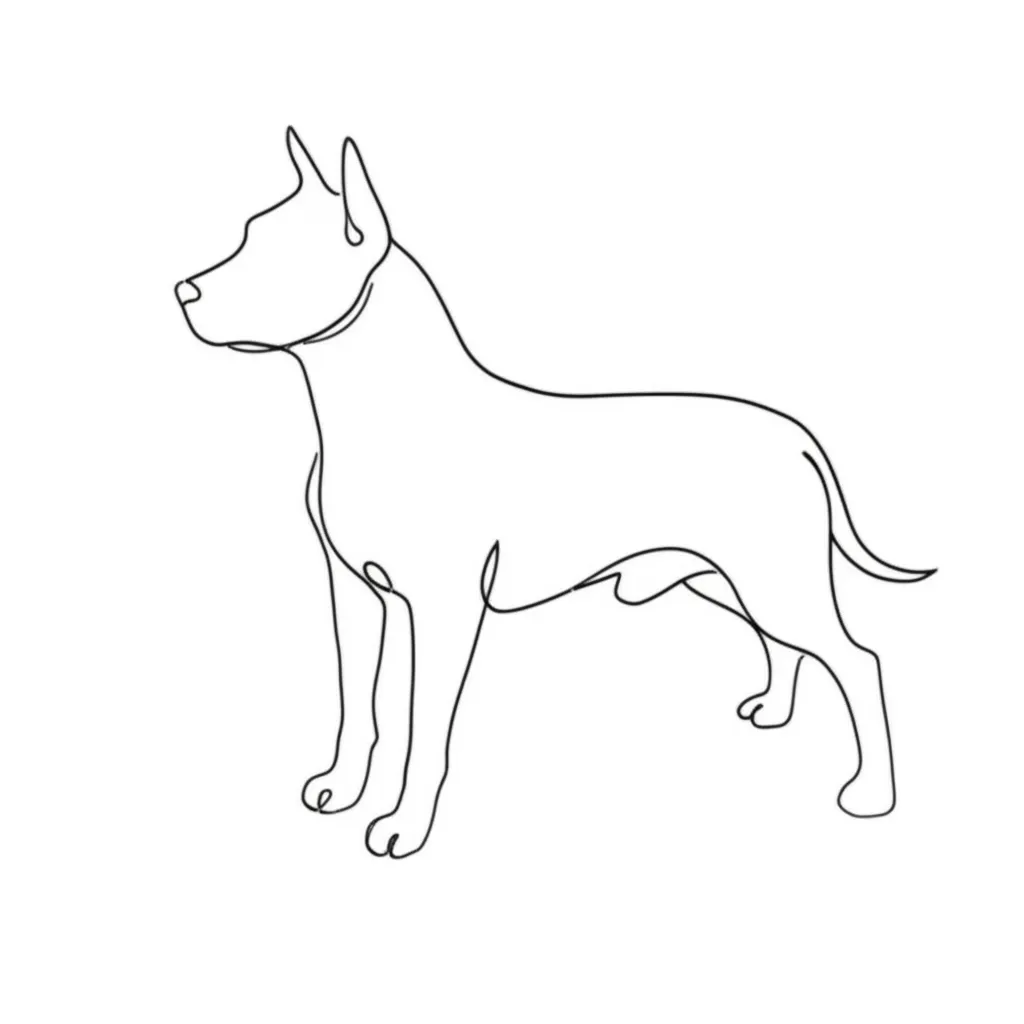 Minimalist Dog Tattoo on Arm: Simple and Elegant Design Minimalist Dog Tattoo on Arm: Simple and Elegant Design