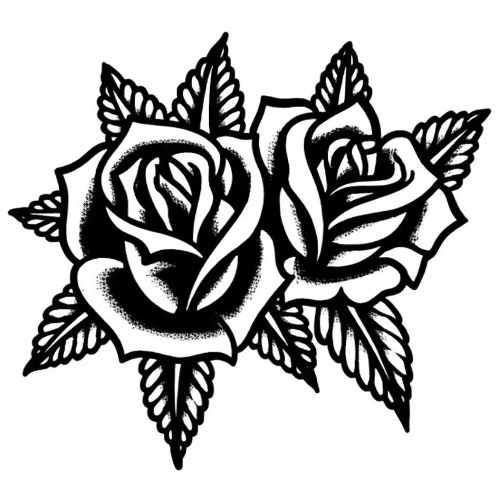 American Traditional Roses Tattoo with Names Kaisen & Paisley American Traditional Roses Tattoo with Names Kaisen & Paisley