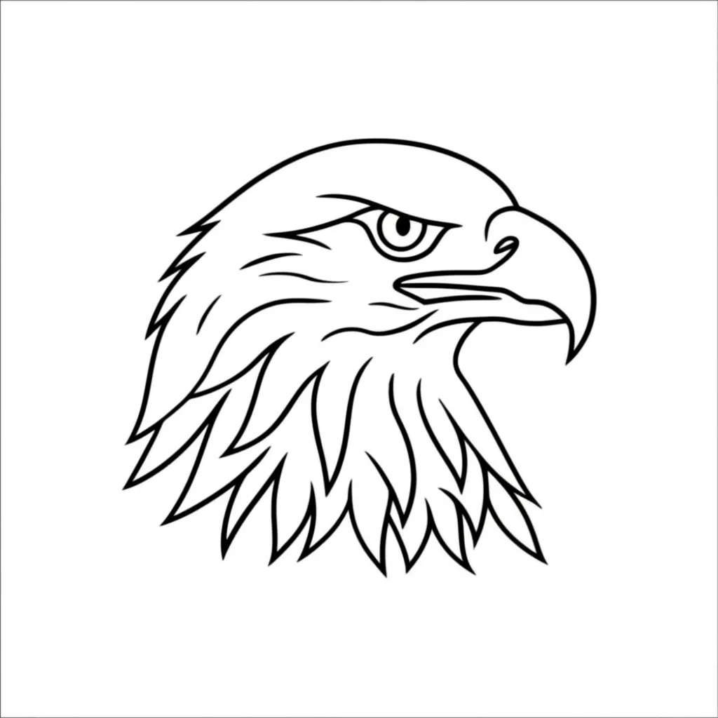 Minimalist American Traditional Military Eagle Tattoo Design