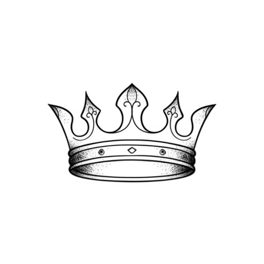 Minimalist King Crown Tattoo Design Minimalist King Crown Tattoo Design