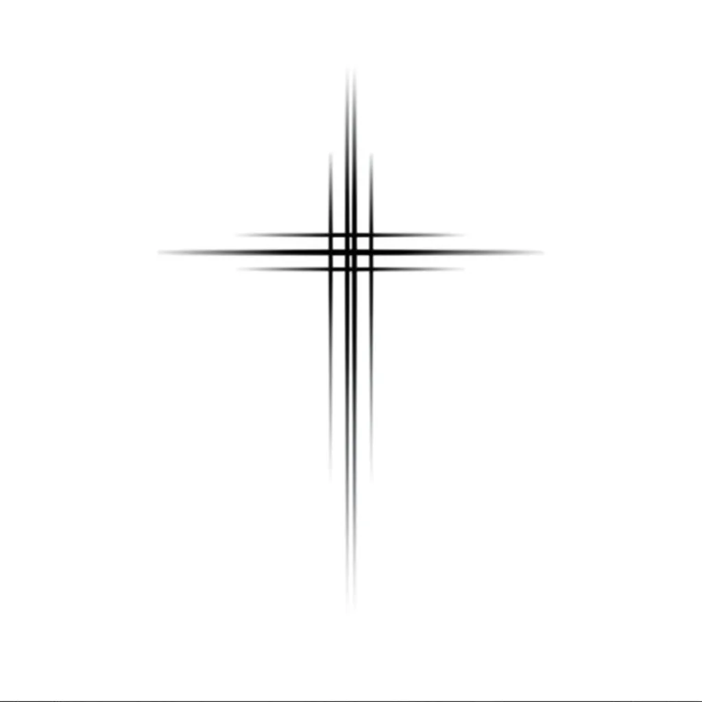 Minimalist Cross Tattoo Design: Simple Faith Symbol