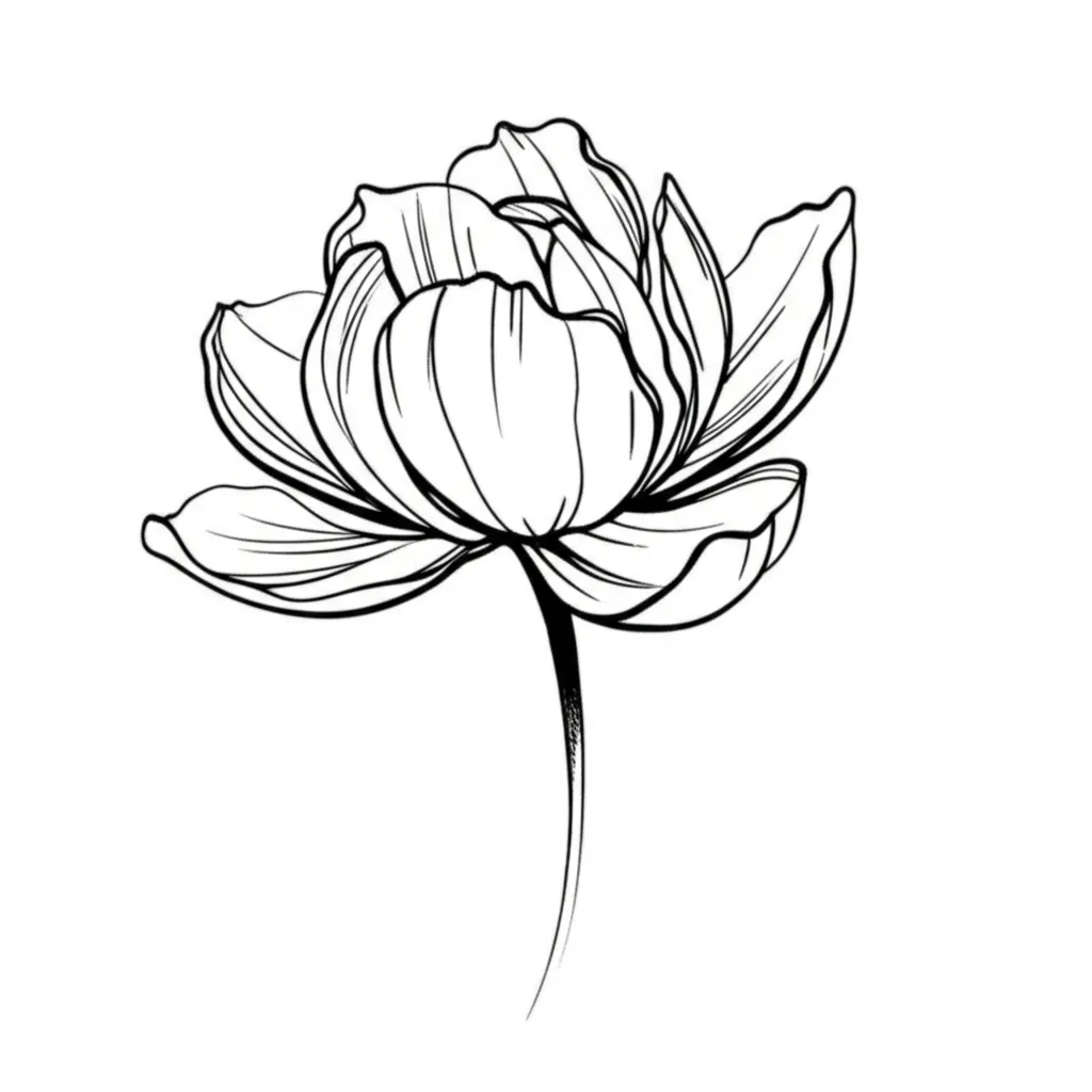 Minimalist Flower Ornamental Tattoo Design Minimalist Flower Ornamental Tattoo Design