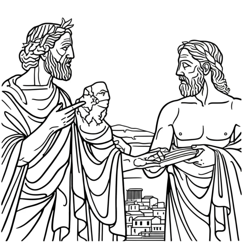 Minimalist Woodcut Greek Gods Tattoo Design Minimalist Woodcut Greek Gods Tattoo Design