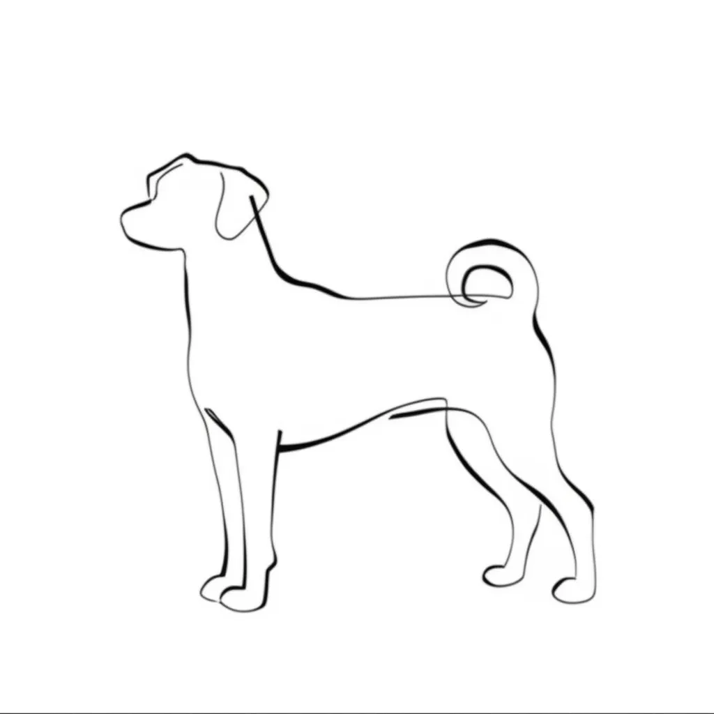Minimalist Dog Memorial Tattoo Design
