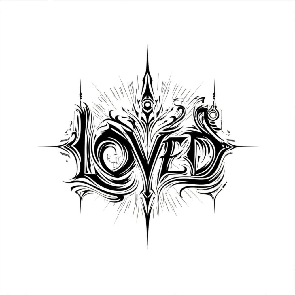 Loved Cyber Sigilism Tattoo Design