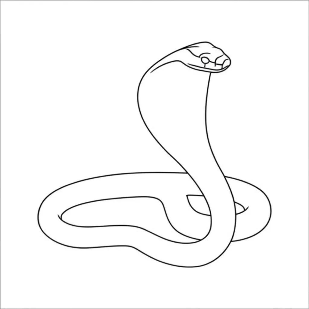 Minimalist King Cobra Tattoo Design