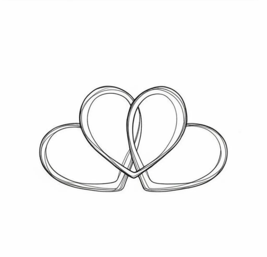 Minimalist 3 Hearts Intertwined Tattoo Design Minimalist 3 Hearts Intertwined Tattoo Design