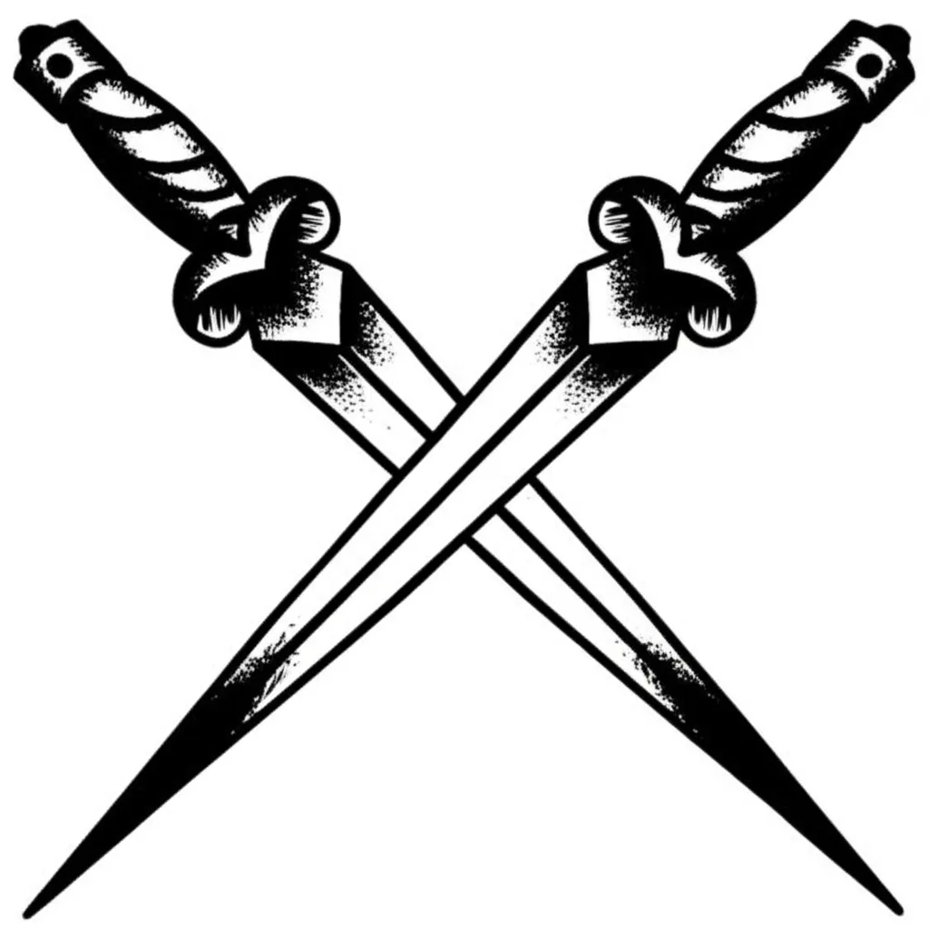 American Traditional Dagger Tattoo Design American Traditional Dagger Tattoo Design