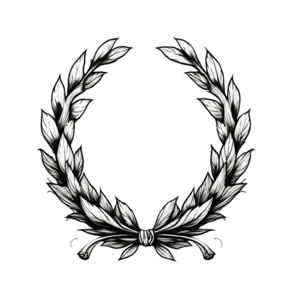 Gothic Laurel Wreath Tattoo Design