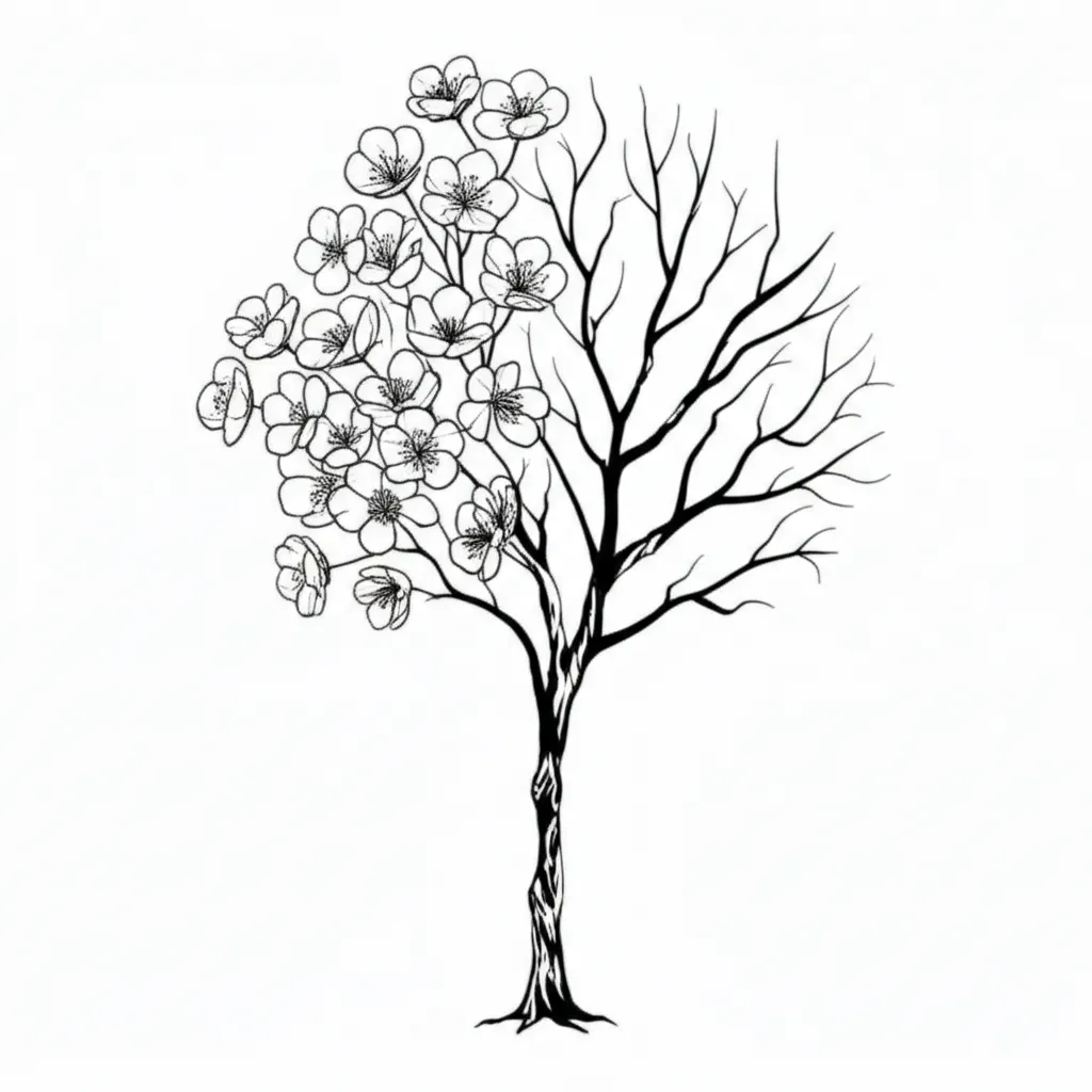 Minimalist Tree Tattoo Design: Inner Turmoil and Outer Beauty Minimalist Tree Tattoo Design: Inner Turmoil and Outer Beauty