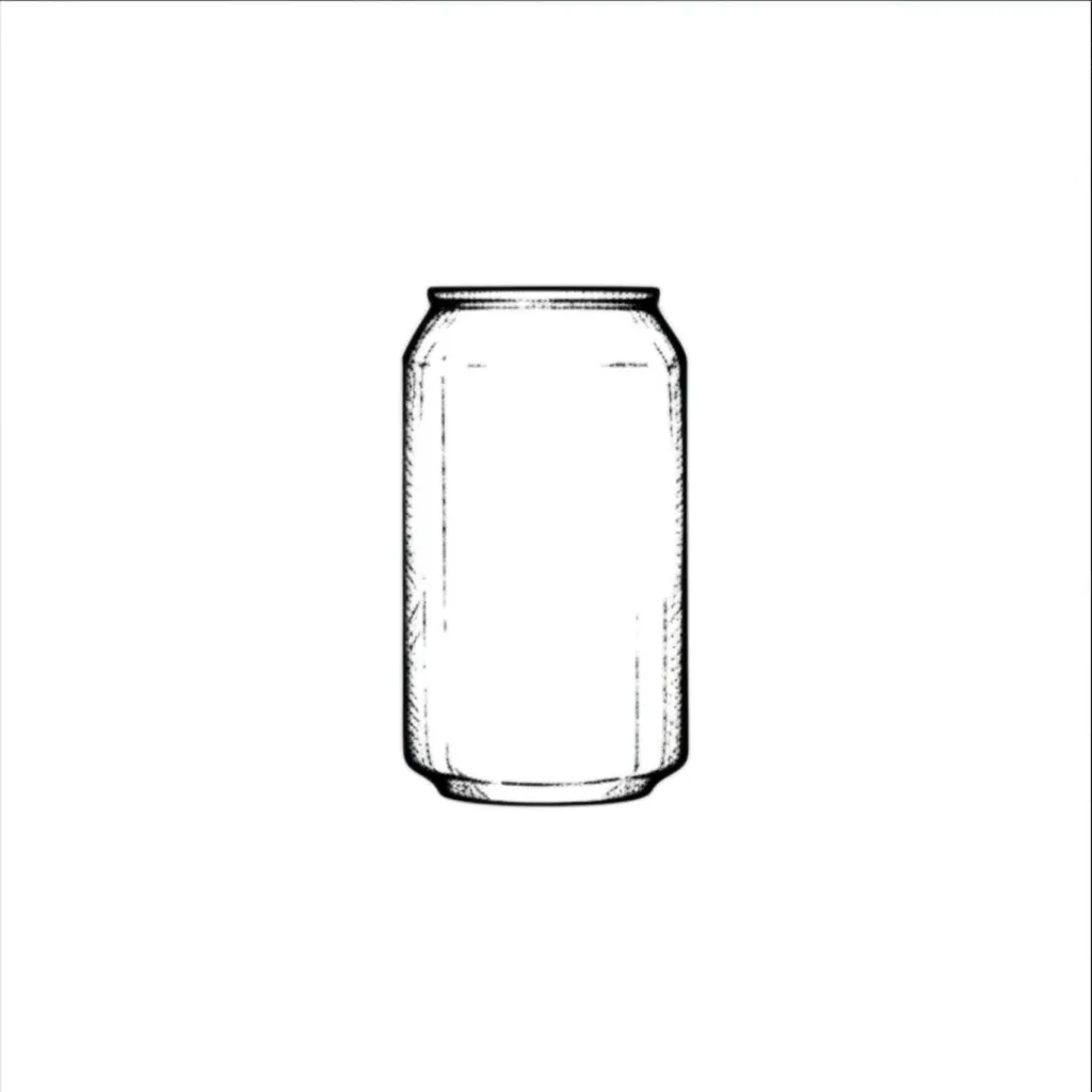 Minimalist Beer Can Tattoo Design Minimalist Beer Can Tattoo Design