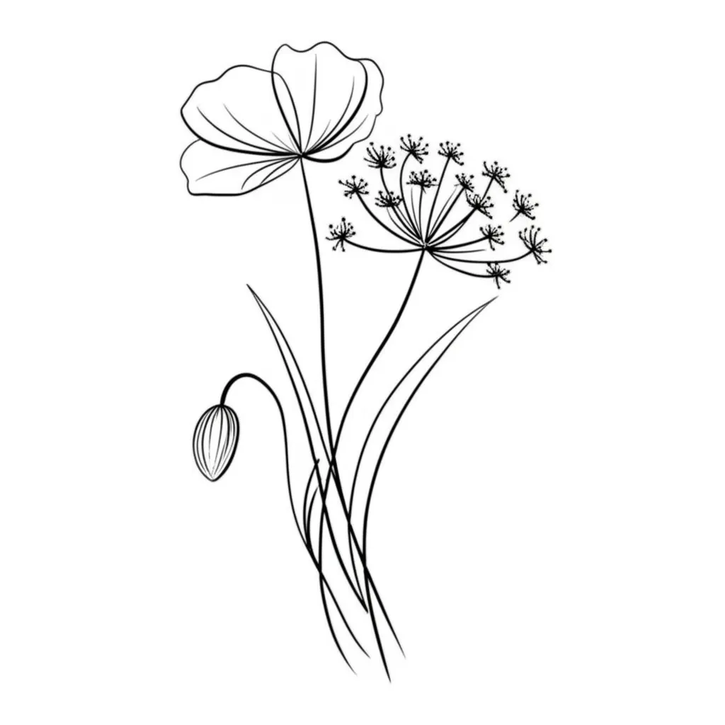 Minimalist Flower Tattoo Design Ideas