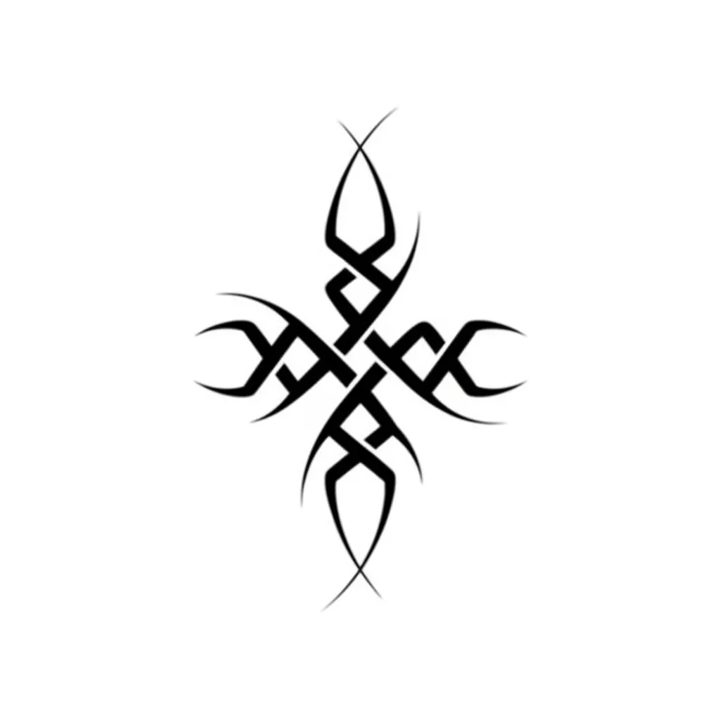 Minimalist Tribal Spiritual Tattoo Design
