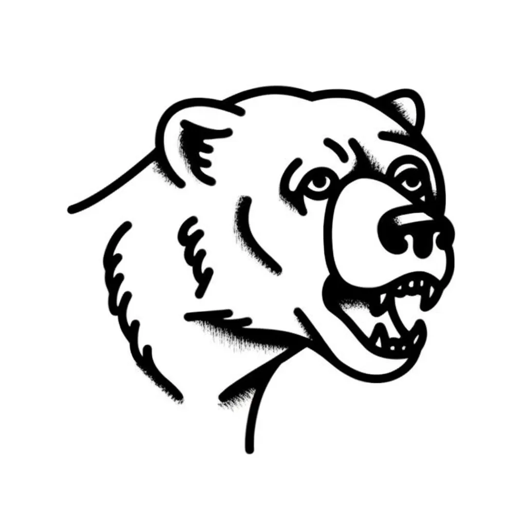 Old School Polar Bear Tattoo Design