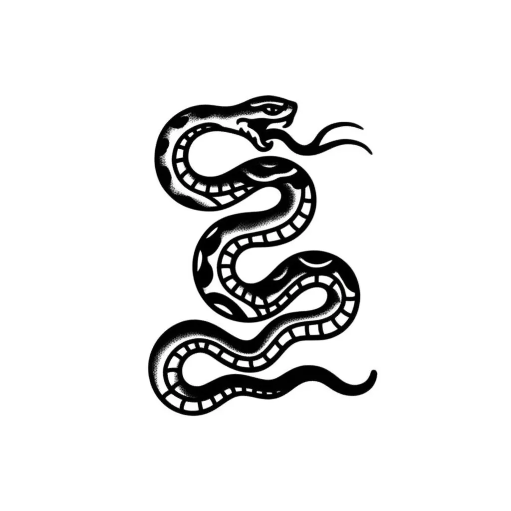 American Traditional Snake Tattoo Design American Traditional Snake Tattoo Design
