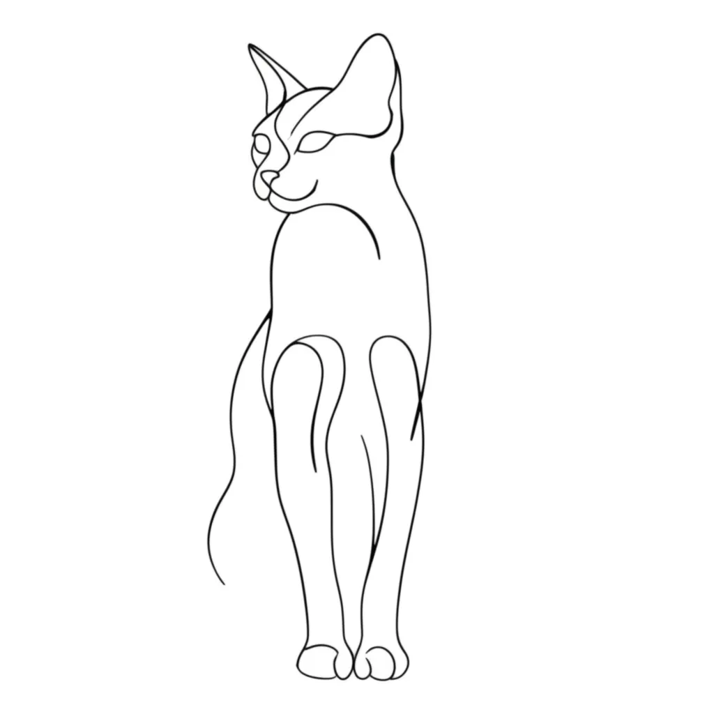 Minimalist Cat Tattoo Design - Simple and Elegant Minimalist Cat Tattoo Design - Simple and Elegant